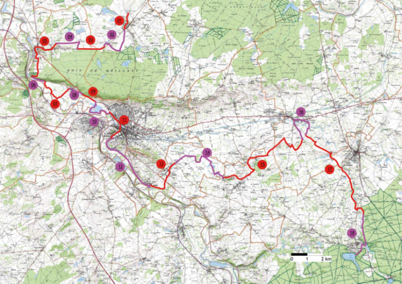 chemin reliant Maillant à la forêt de Tronçais